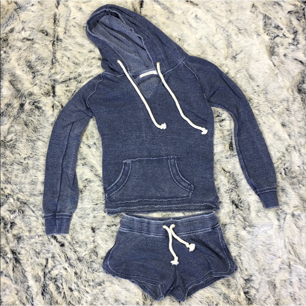 Vintage Havana Deep Navy Burnout Two Piece Sweat